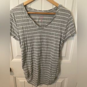 Cotten Stripe Maternity tee